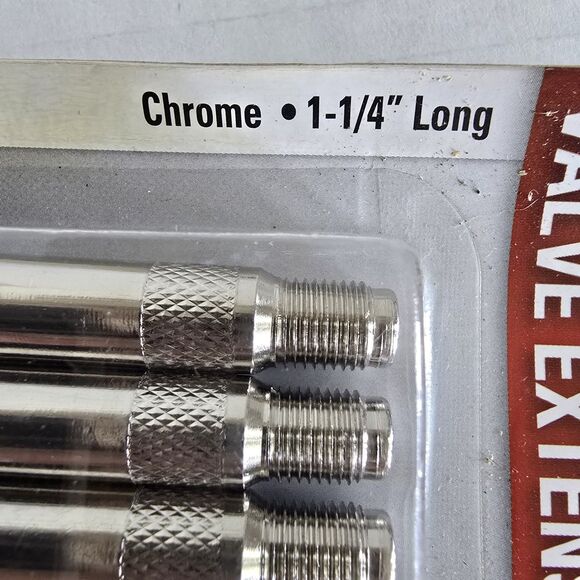 1 1/4" Chrome Valve Extensions For Hard to Reach Tire Valves 15-4971 - Xtra Seal - Picture 2 of 7
